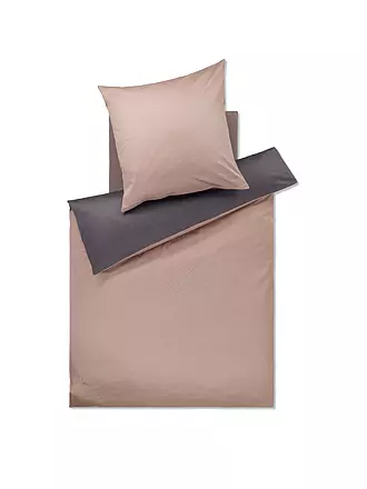 JOOP | Satin Bettwäsche 70x90cm/140x200cm MICRO PATTERN Rose/Grau | 